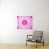 elegant pink white floral decor mandala pattern wandkleed (In Situ (horizontaal))