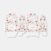 Elegant Pink White Floral Favor Box Bedankdoosjes (Uitgevouwen)