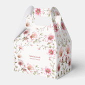 Elegant Pink White Floral Favor Box Bedankdoosjes (Voorkant Zijde)