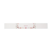 Elegant Pink White Floral Invitation Belly Band Uitnodigingen Wikkel (Vlak)