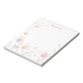 Elegant Pink White Floral Notepad Notitieblok (Linkerzijde)