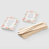 Elegant Pink White Floral Wedding Programme Handwaaier (Niet-gemonteerd)