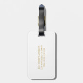 Elegant Pink White Gold Bagagelabel (Achterkant verticaal)