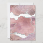 ELEGANT PINK WHITE GOLD MARBLE CUSTOM INVITATION KAART (Achterkant)