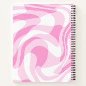 Elegant pink white personalized name notitieboek (Achterkant)