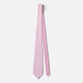 Elegant Pink &white plaid wedding Groom Gift   Stropdas (Voorkant)