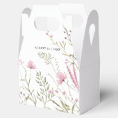 Elegant Pink Wild Floral Wedding Bedankdoosjes (Geopend)