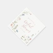 Elegant Pink Wildflower Rustic Boho Bridal Shower  Servet (Hoek)