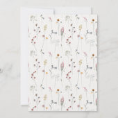 Elegant Pink Wildflower Waterverf Crest Wedding Bedankkaart (Achterkant)