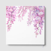 Elegant Pink Wisteria Baptism Guest Book Gastenboek (Achterkant)