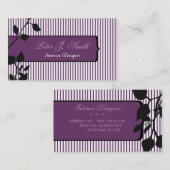 Elegant Pinstripe Original Interior Designer Visitekaartje (Voorkant / Achterkant)