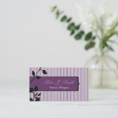 Elegant Pinstripe Original Interior Designer Visitekaartje (Staand voorkant)