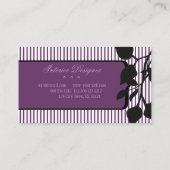 Elegant Pinstripe Original Interior Designer Visitekaartje (Achterkant)