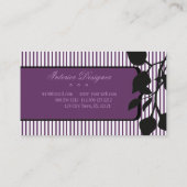 Elegant Pinstripe Original Interior Designer Visitekaartje (Achterkant)