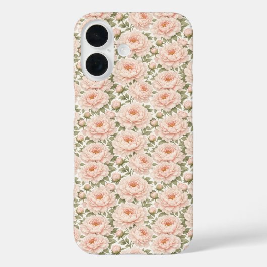 Elegant Pioen Bloempatroon Case-Mate iPhone Case (Achterkant)