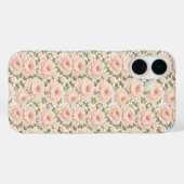Elegant Pioen Bloempatroon Case-Mate iPhone Case (Achterkant (horizontaal))