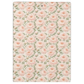 Elegant Pioen Bloempatroon Klembord (Achterkant)