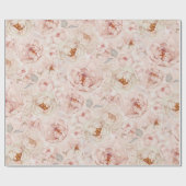 Elegant pioen inpakpapier (Vlak)