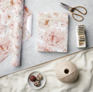 Elegant pioen inpakpapier