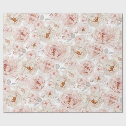 Elegant pioen inpakpapier (Vlak)