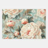 Elegant  Pioen Pastel Bloemen Gift Inpakpapier Vel (Voorkant 3)