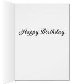 Elegant pioenroos Wenskaart - Roze (Binnen (Rechts))