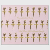 Elegant Pirouette Ballet Dancer Ballerina Pattern Cadeaupapier (Vlak)