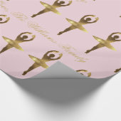 Elegant Pirouette Ballet Dancer Ballerina Pattern Cadeaupapier (Hoek)