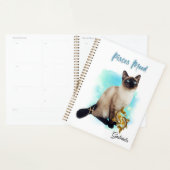 Elegant Pisces Zodiac Cat Planner Notebook (Display)