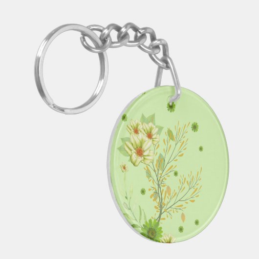 Elegant pistachio green keychain (Voorkant Links)