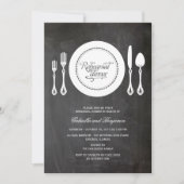 Elegant Place Setting Wedding Rehearsal Dinner Kaart (Voorkant)