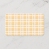 Elegant Plaid Baby shower boeken voor Baby Informatiekaartje (Achterkant)