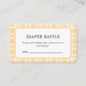 Elegant Plaid Baby shower Luier Raffle Ticket Informatiekaartje (Voorkant)