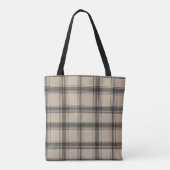 Elegant Plaid Bag – Handmade Craftsmanship Tote Bag (Achterkant)