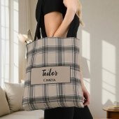 Elegant Plaid Bag – Handmade Craftsmanship Tote Bag