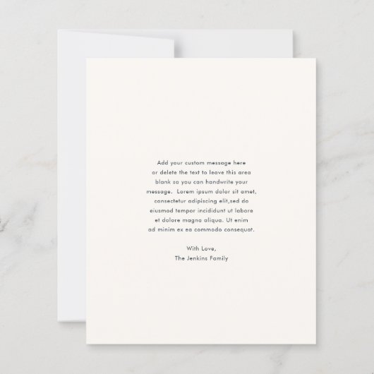 Elegant Plaid Budget Christmas Card (Achterkant)