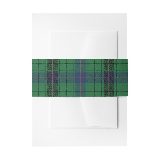 Elegant Plaid Davidson Rustic Traditional Wedding Uitnodigingen Wikkel (Voorkant Voorbeeld)