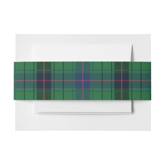 Elegant Plaid Davidson Wedding Rustic Uitnodigingen Wikkel (Voorkant Voorbeeld)