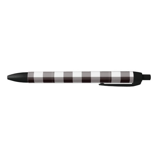 Elegant Plaid Gecontroleerd Zwarte Inkt Pen (Bodem)