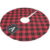 Elegant Plaid | Holiday Monogram boomrok Kerstboom Rok (Gekanteld)