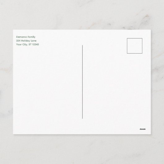 Elegant Plaid Modern Kerstfoto Briefkaart (Achterkant)