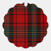 Elegant Plaid Modern Photo Ornament Christmas Card (Achterkant)