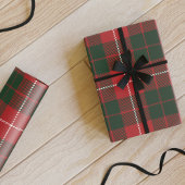 Elegant Plaid Rood Groen Geruit Tartan Cadeaupapier
