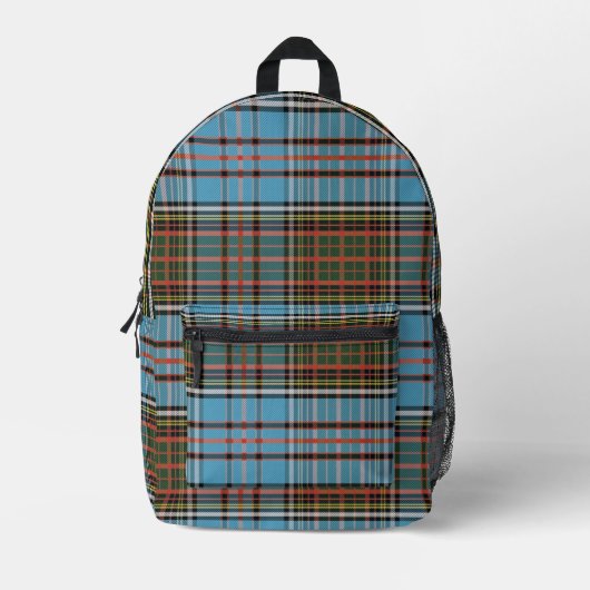 Elegant Plaid Rustic Anderson Tartan Bedrukte Rugzak (Voorkant)