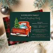 Elegant Plaid Script Christmas Holiday Party Folie Uitnodiging