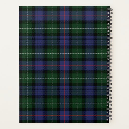 Elegant Plaid Tartan Rustiek 2025 Planner (Achterkant)