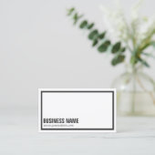 Elegant Plain Black Border Visitekaartje (Staand voorkant)