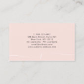 Elegant Plain Blush Pink White Script Monogram Visitekaartje (Achterkant)