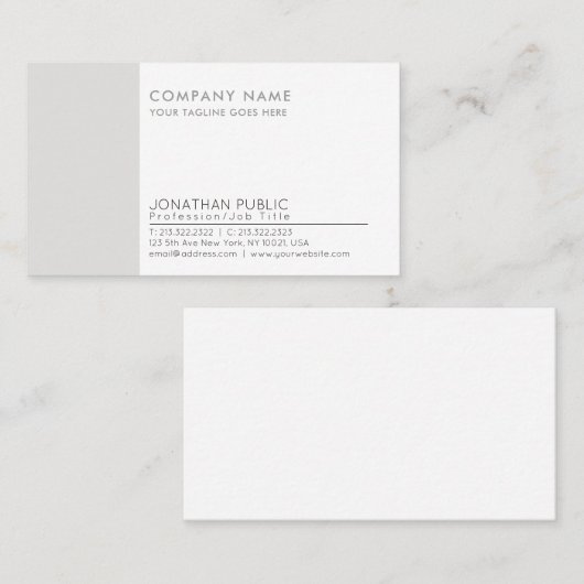 Elegant Plain Corporate Modern Professional Visitekaartje (Voorkant / Achterkant)