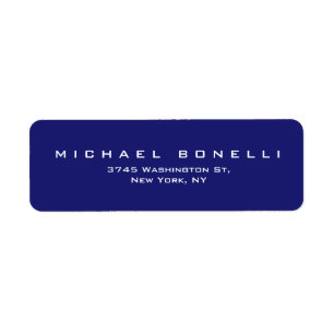 Elegant Plain Midnight Blue Etiket